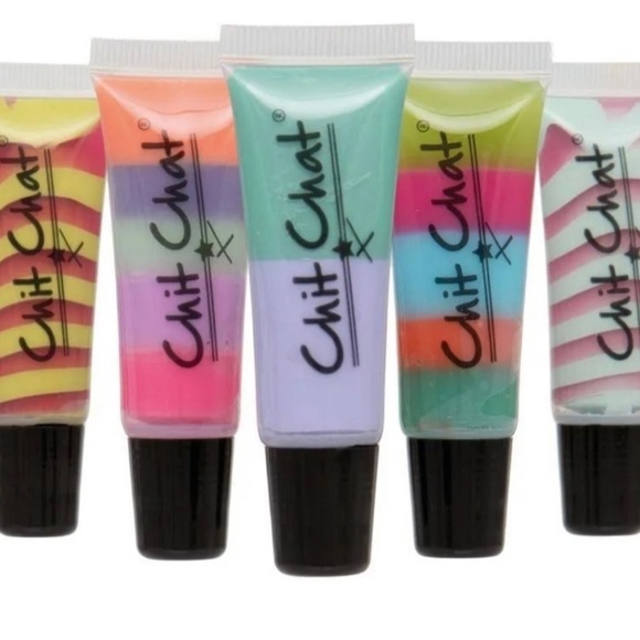 NEW Chit Chat Glossy Rainbow 5 Lip Gloss Gift Set - Picture 5 of 7
